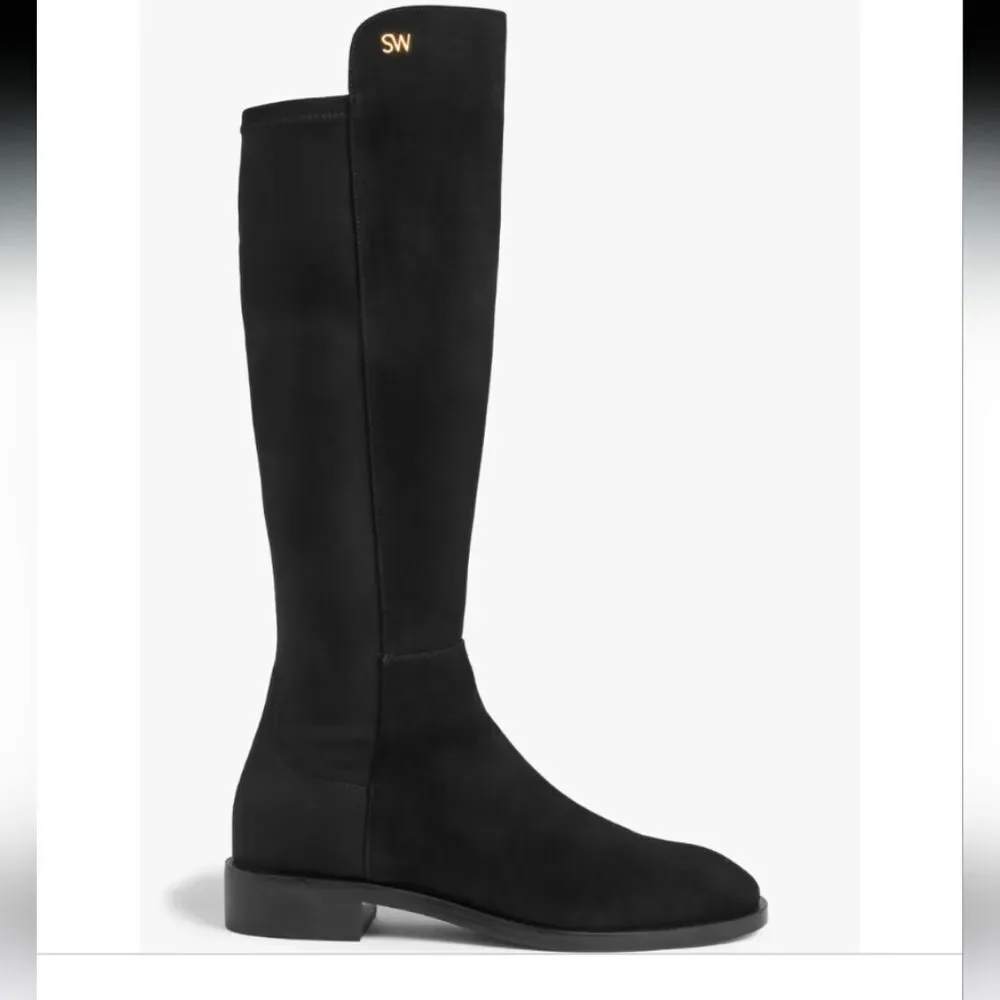 Stuart Weitzman Keelan Over-The-Knee Boot Black Suede Size 8.5